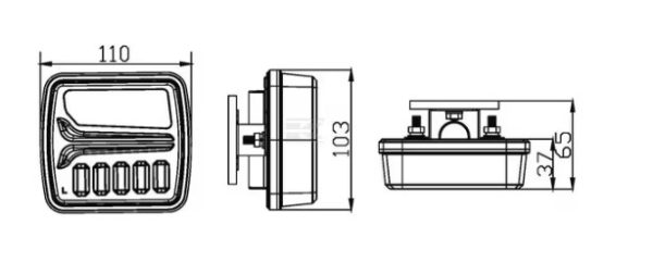 LA60035 Wireless light set LED, square, 12V, Li-ion, magnetic, 110x103, 7-pin plug, Kramp - Image 6