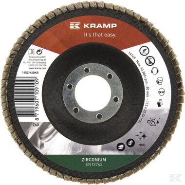 Zirconium flap disc 115mm 60 grit