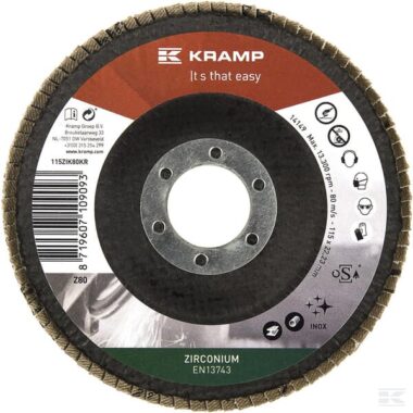 Zirconium flap disc 115mm 80 grit