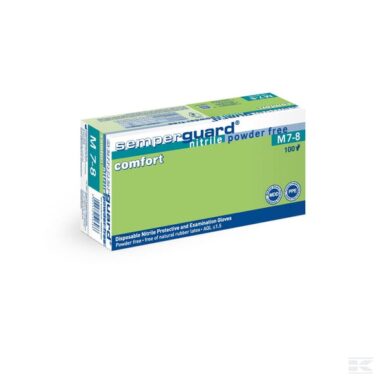 Gloves blue disposable Nitrile rubber 24cm long size 9/L Comfort by Semperguard