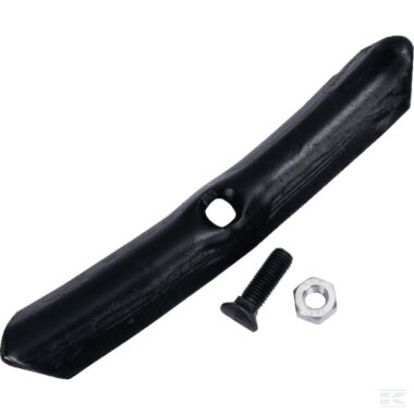Cultivator point 195x40x6mm, reversible, curved, 1 hole