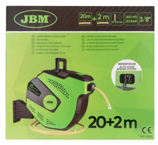 JBM 22M AIR HOSE REEL WITH RETRACTABLE - Image 2