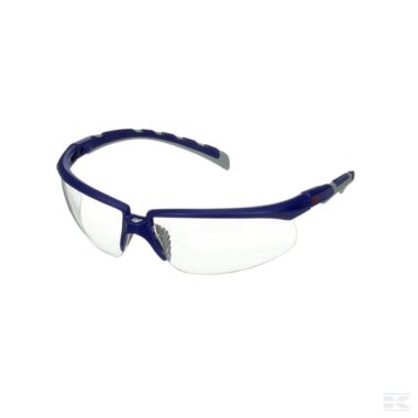 Safety Glasses Solus 2000, blue/grey frame, Anti Scratch+ (K), Clear Lens