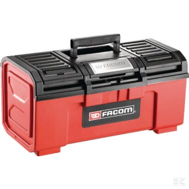 Toolbox 271x481x237mm, 25l capacity, black/red polypropylene:metal, Facom
