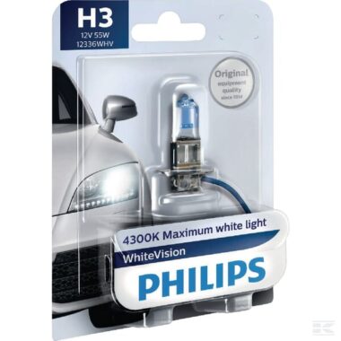Light bulb Halogen tube H3 12V 55W PK22s white Philips