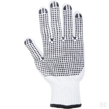 Work gloves size 10/XL, 2 pairs, white, Protect by Kramp