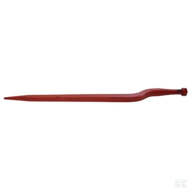 Silage tine, cranked: 56mm square section 36x820mm, pointed tip with M24x2mm nut, red, Kverneland