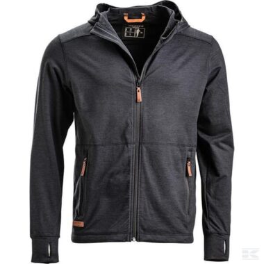 Mens Zipped fleece with hood