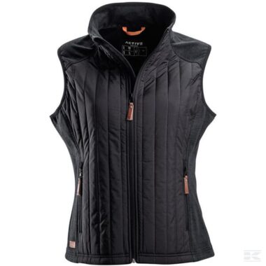 Ladies Hybrid/fleece vest, charcoal