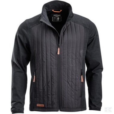 Mens Hybrid/fleece jacket, charcoal