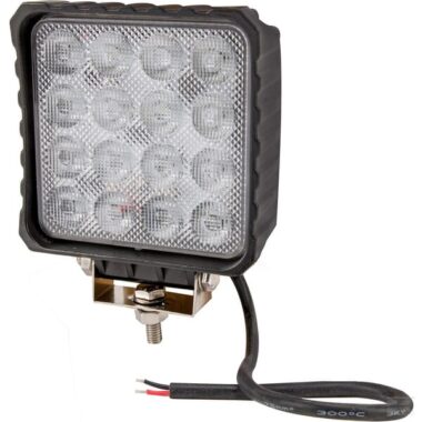 Work light LED, 48W, 3840lm, square, 10/30V, 159x54.5x112mm, Flood, 16 LED's, Kramp