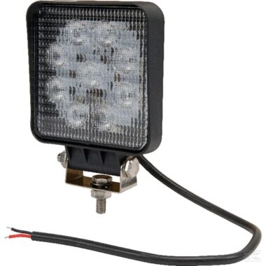 Work light LED, 27W, 2376lm, square, 10-30V, 135x41x109mm, Flood, Kramp