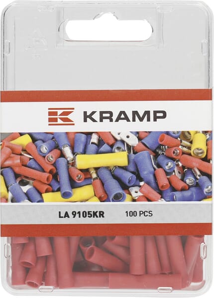 Butt connector, red, 0.5-1mm² (100x), Kramp - Image 2