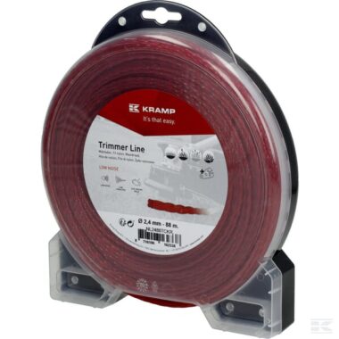 Trimmer line Ø 2.4mm 88m twisted silent red Kramp