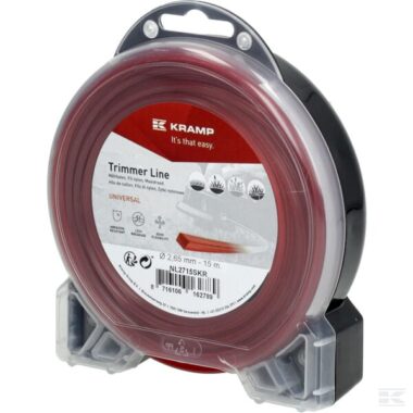 Trimmer line Ø 2.65mm 15m square red Kramp