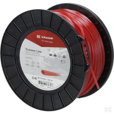 Trimmer line Ø 3mm 132m square red Kramp