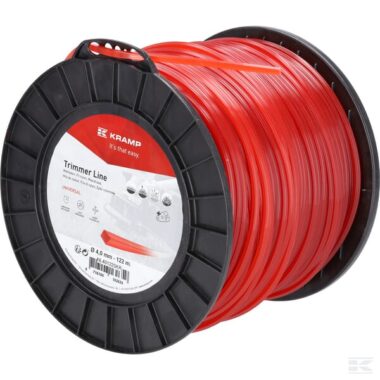 Trimmer line Ø 4mm 122m square red Kramp