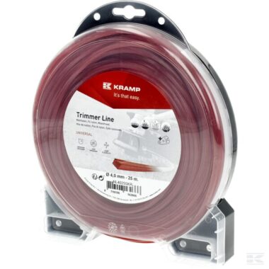 Trimmer line Ø 4mm 25m square red Kramp