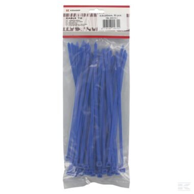 Cable tie 4.8x200mm, blue, Polyamide, max. Ø 53mm, pack 50, Kramp