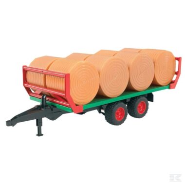 Roundbale trailer with 8 bales