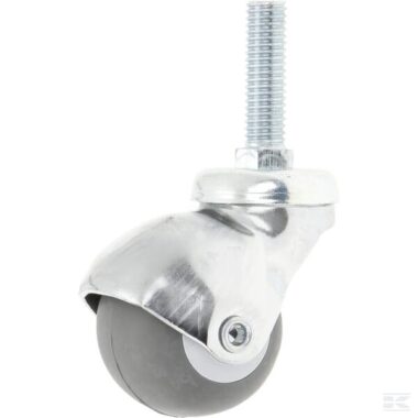Caster wheel swivel, rubber wheel: Ø40x35mm, steel threaded stem, Load: 35kg, Ro-Carr