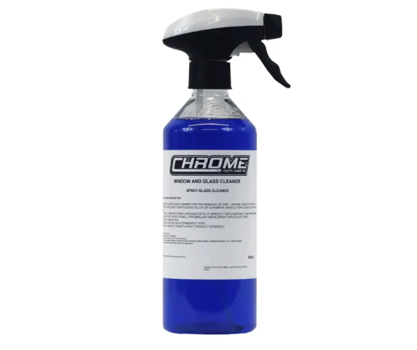 500ML-Window-Cleaner a blue spray bottle with a white label