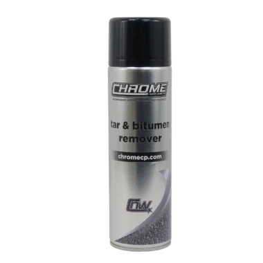 CHROME: Tar & Bitumen Remover a silver can with black cap