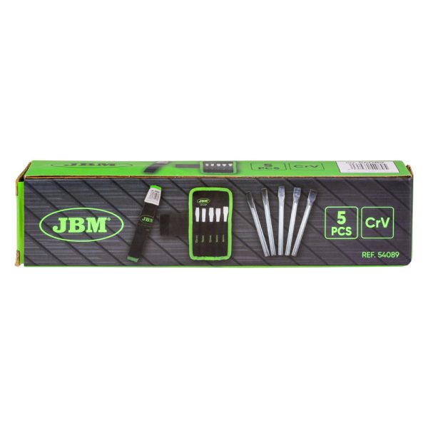 JBM 54089 SET OF 5 LONG COLD CHISELS - Image 4