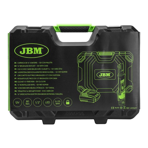 JBM 60062C 12V BRUSHLESS RATCHET 1/2" WITH STORAGE CASE - Image 5