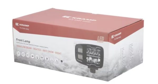 LA10216HEAT Headlight LED, rectangular, 12/24V, 220x197.2x80.5mm, Heated, High beam/Low beam, anti-snow, right - Image 2